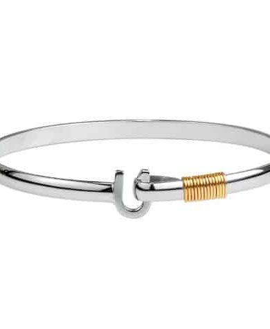 "One Love" Jamaican Bracelet - Titanium with gold color wrap