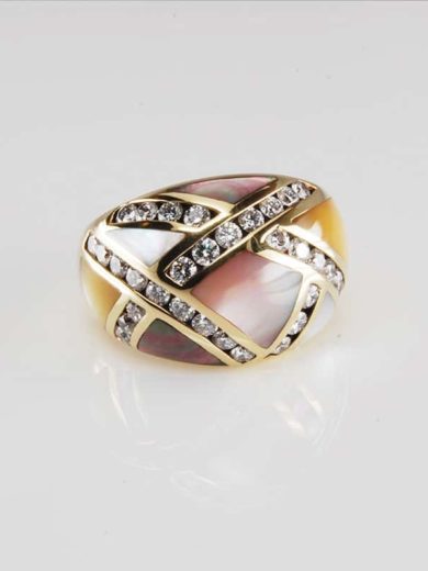 14kt Mixed Mother of Pearl & Dia Ring (RB1237MOP)